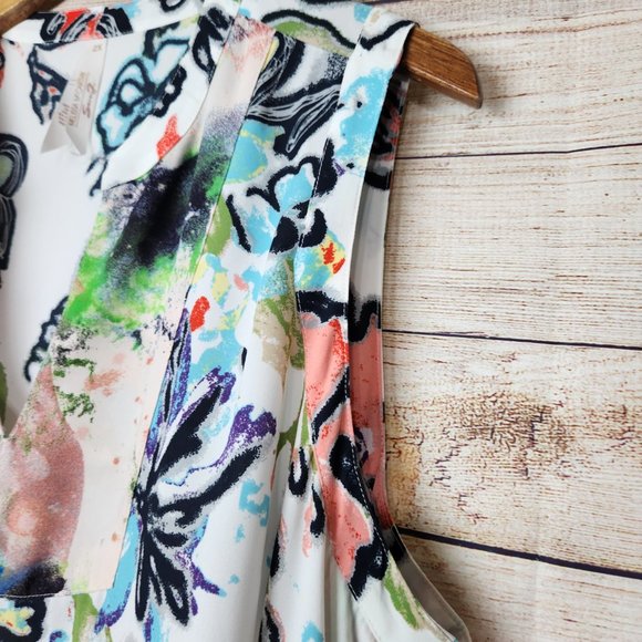 Melissa Mccarthy Seven7 Women's Tunic Dress Multicolor Floral Sleeveless Plus 2X - Picture 5 of 12